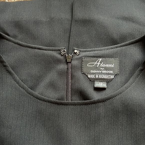 Alanni by Donny Brook Black Sleeveless Dress-Size 12 - Picture 9 of 11